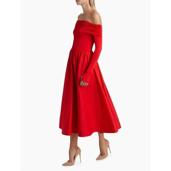Alice + Olivia Chara Off-The-Shoulder Flared Midi-Dress Size US8 $550 is  available for purchase on au PAY Market - Imported Goods Online Store  Co.Ltd. | au PAY Market - Online Shopping Site